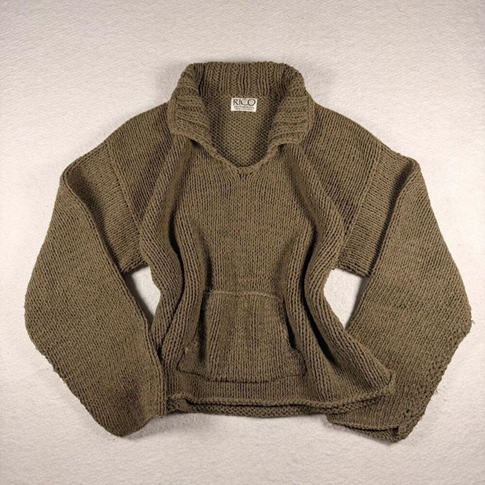 Vintage RICO Knit Sweater | 100% Cotton Mock Neck Pullover